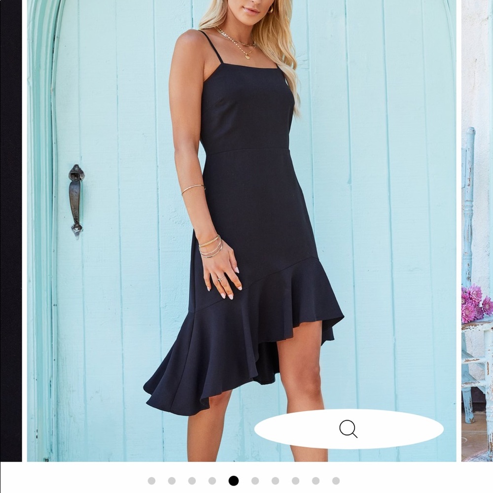 Vici Asymmetrical Ruffle Mini Dress